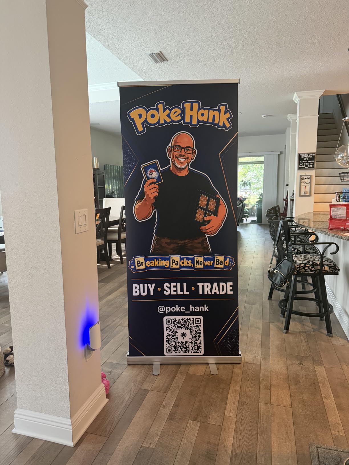 Tabletop Retractable Banner, Silver Aluminum Stand, 8.5