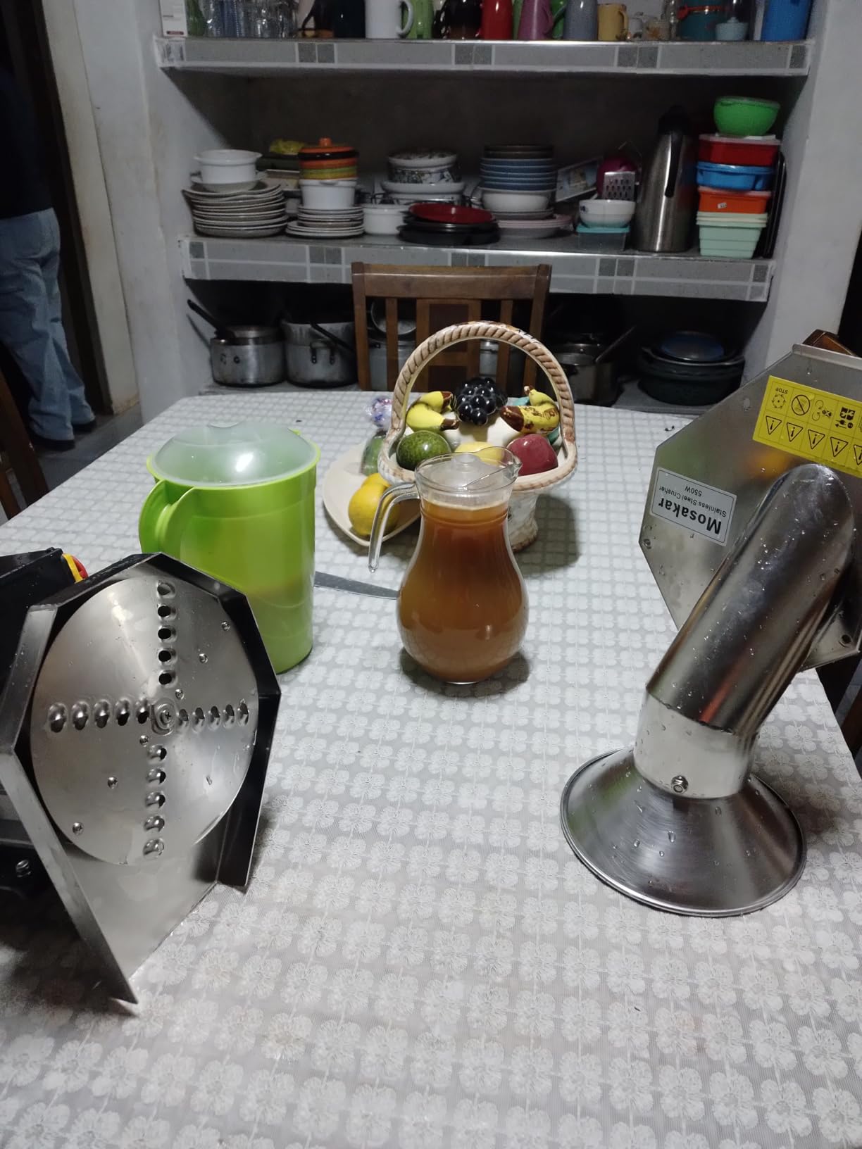 Tabletop Mosakar Fruit Crusher. Whole Apple Pear Potato Grinder. Reinforced Stainless Steel Blade. Make Fine Pulp customer photo 1