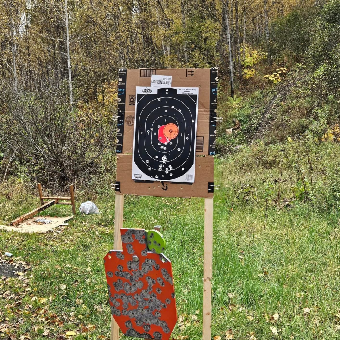 KNINE OUTDOORS Target Stand System 12x20 inch AR500 Steel Hostage Reactive Shooting Target 3/8