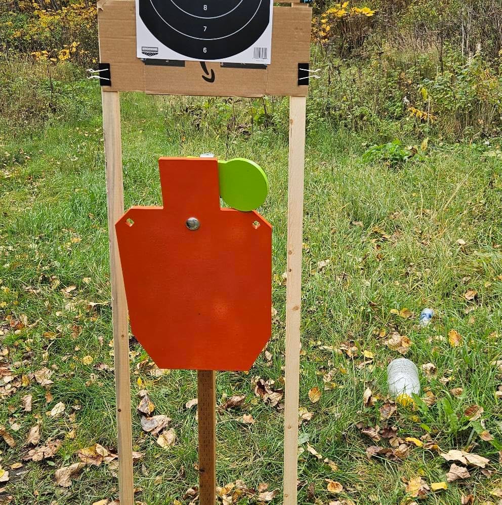 KNINE OUTDOORS Target Stand System 12x20 inch AR500 Steel Hostage Reactive Shooting Target 3/8