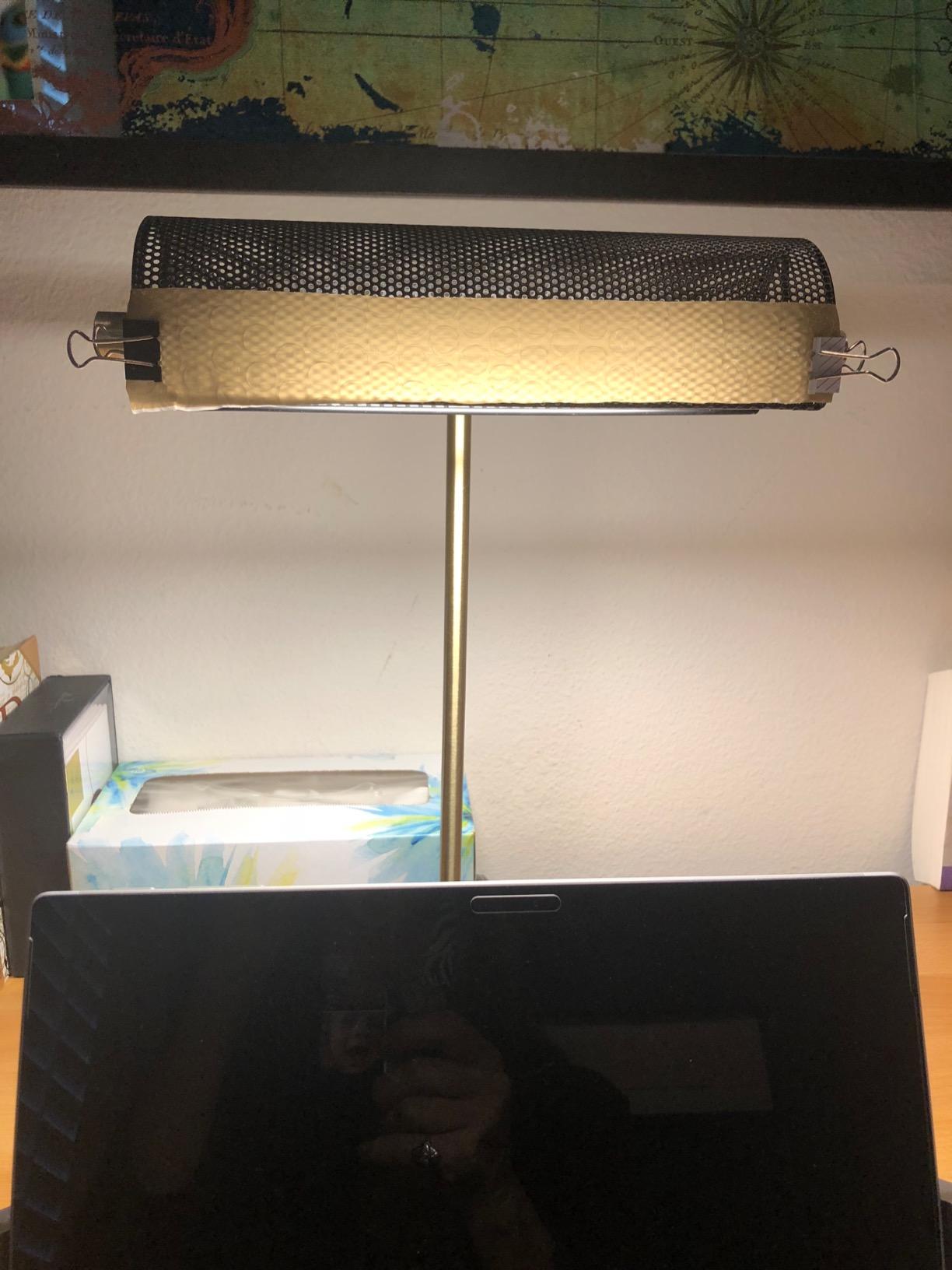 O'Bright Astrum - LED Desk Lamp with Dual USB Charging Ports, 100% Metal, 270 Degree Swivel Arms, Soft White Light (3000K), Bedside & Home Office Table Lamp, ETL Listed, Black customer photo 2