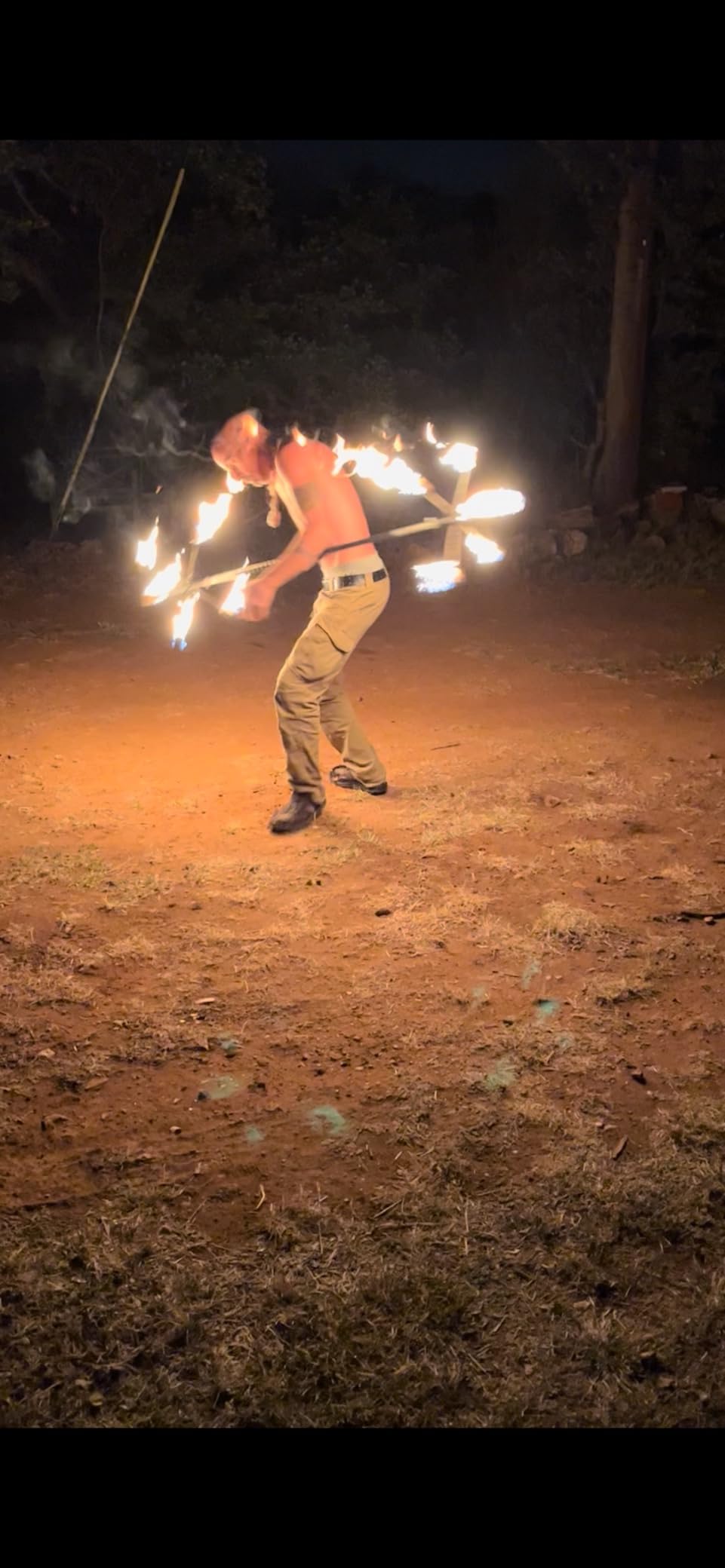 Fire Dragon Staff Colapsible Flow Contact Staff Prop for Dancers Jugglers Performers Stave customer photo 1