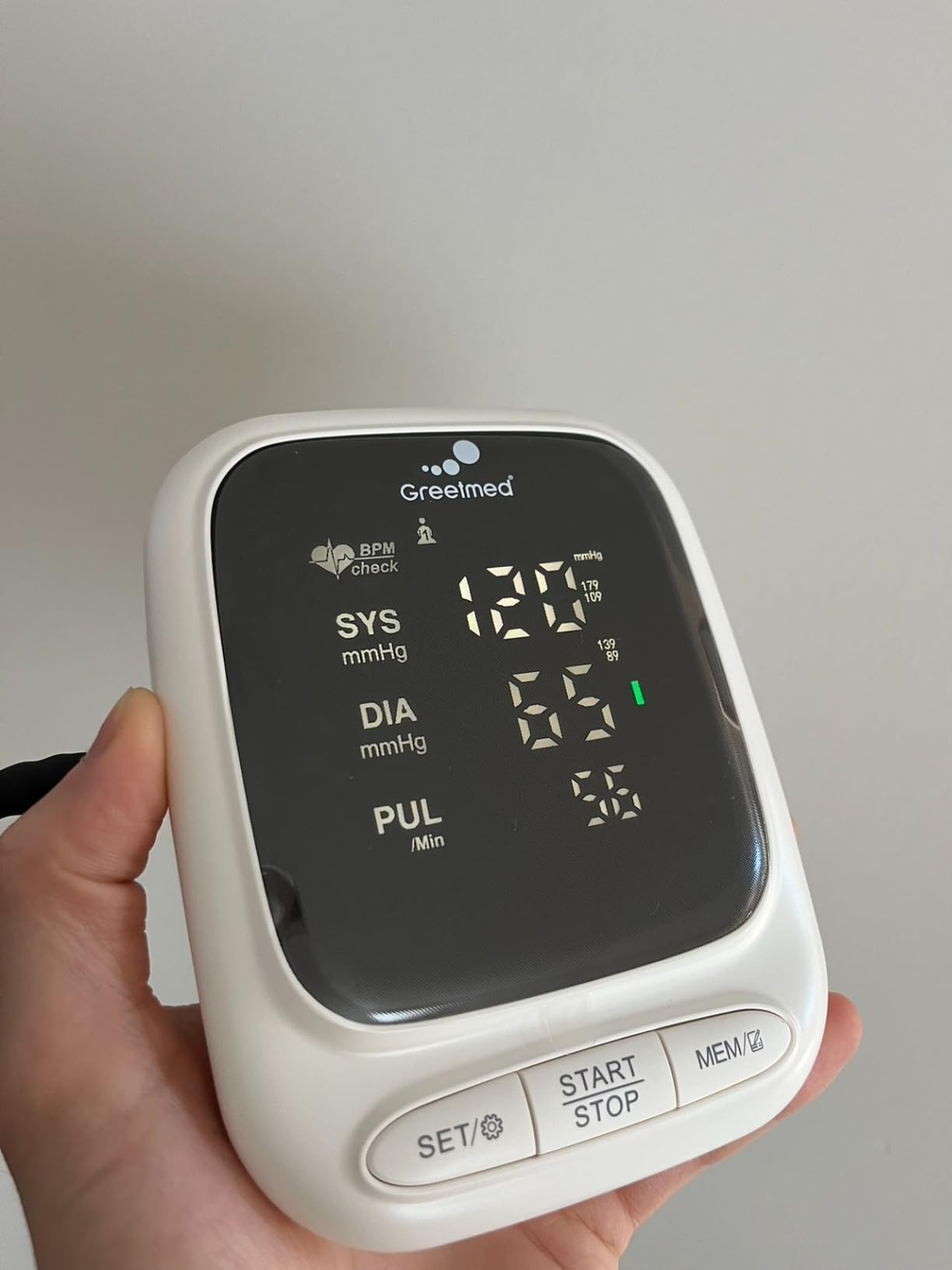 Blood Pressure Monitor Upper Arm Automatic Talking Blood Pressure Cuff, Rechargeable Blood Pressure Machine for Home Use Digital Led Display, Adjustable 8.7