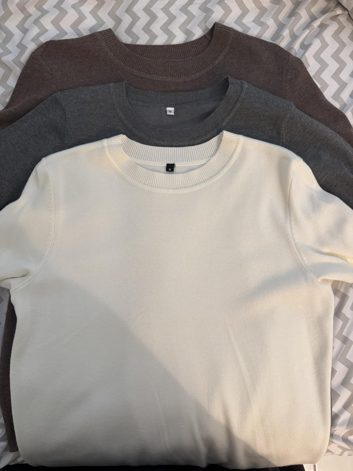 Women's Wool Blend Short Sleeve Sweater Business Casual Tops customer photo 1