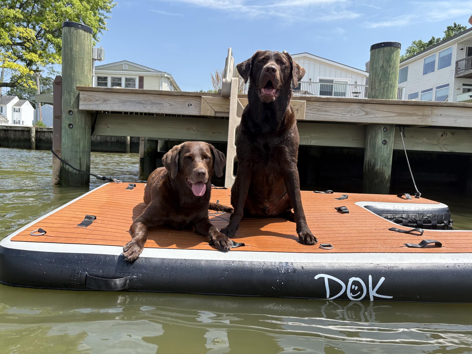 DOK Party-DOK Inflatable Dock Platform: Safe & Easy Water Access; Floating Non-Slip EVA Foam with Water Ramp for Pool, Dock, & Lake | Military Grade & High Visibility customer photo 2