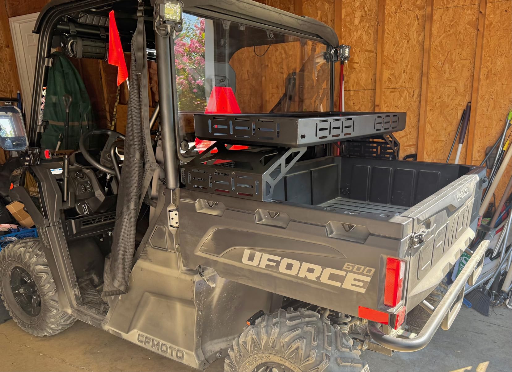 HECASA UTV Overbed Cargo Rack Adjustable Mounting Brackets Fits Bed Rail customer photo 2