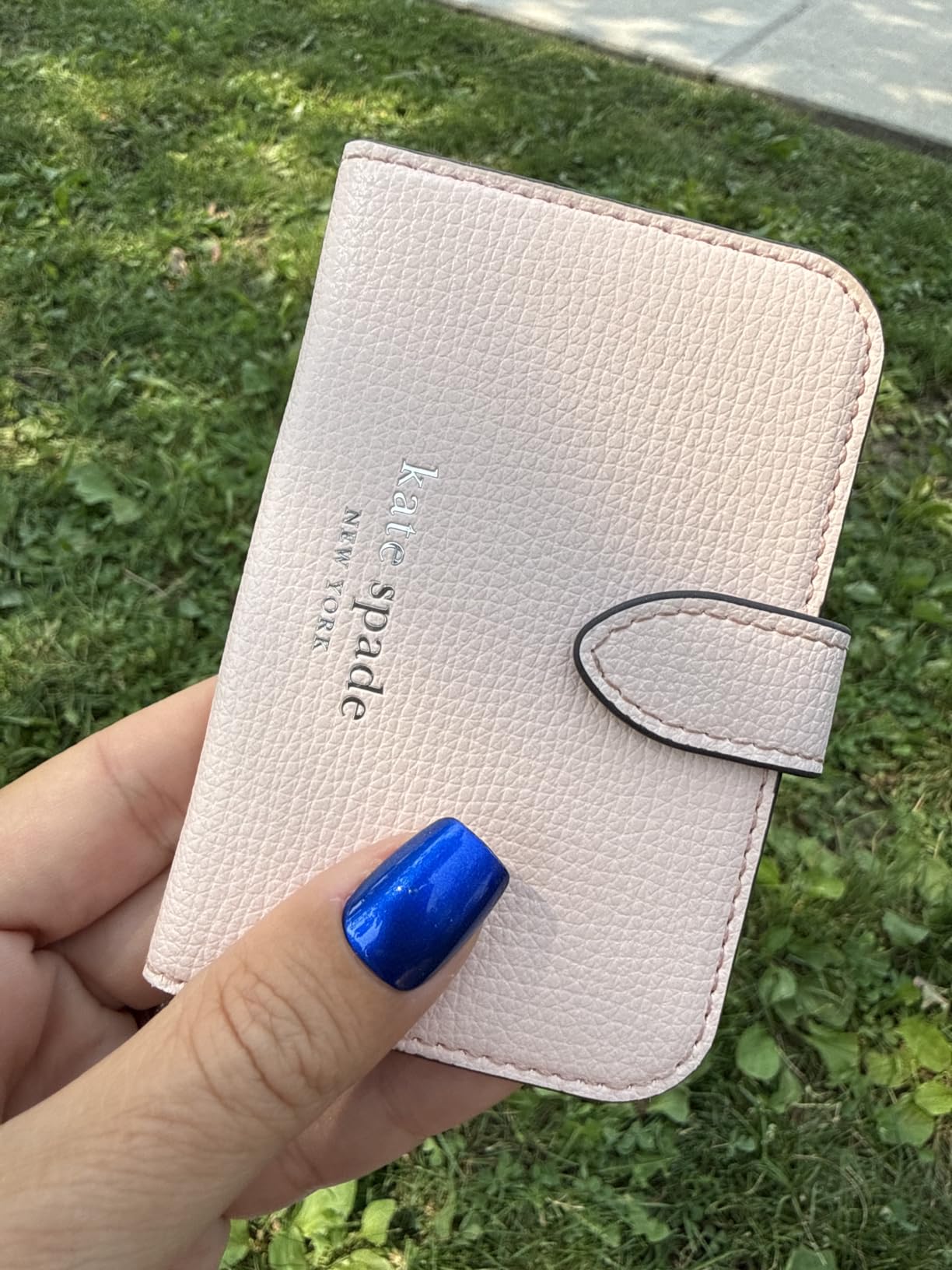 kate spade new york Morgan Magnetic Phone Wallet/Card Holder - Compatible with MagSafe Phones and Cases - Chalk Pink customer photo 2