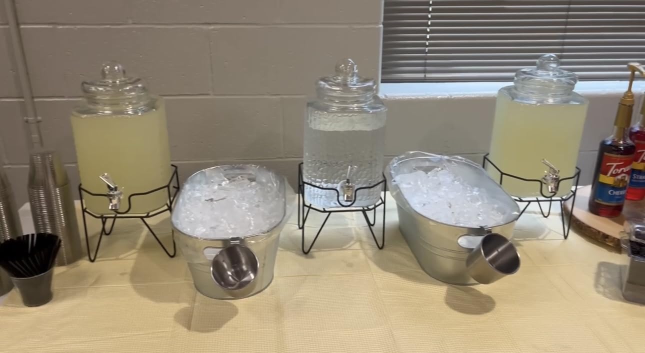 2 Pack Galvanized Tub Ice Bucket Large Metal Drink Buckets for Parties Beer Beverage Tub with Carry Handles for Champagne Cocktails Wine Cooling for Mimosa Bar Supplies 3 Gallon customer photo 1