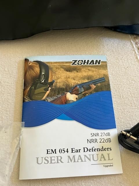 ZOHAN Electronic Shooting Earmuffs Built in Ambient Sound Amplifier, Hearing Protection for Shooters, NRR 23dB Noise Reduction, Ideal Gun Range Ear Protection Headphones for Hunting-Black&Purple customer photo 1
