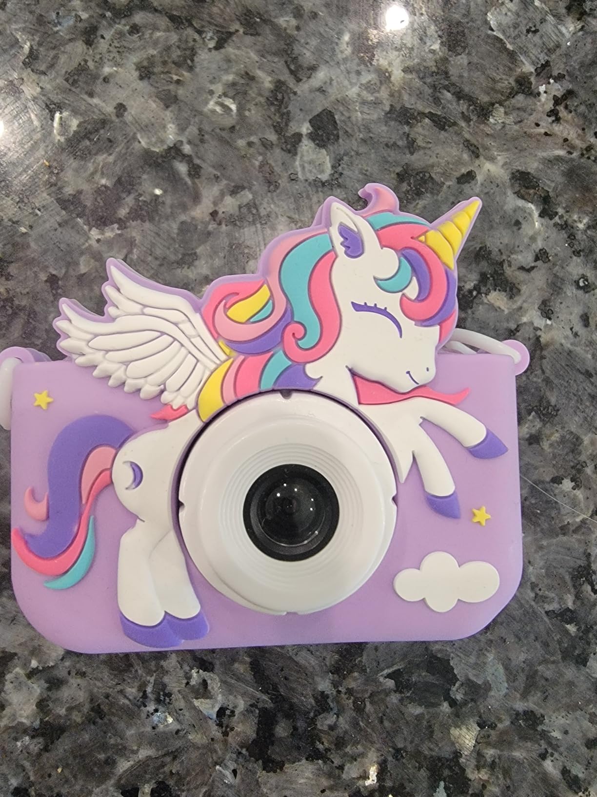 Unicorn Toys Camera for Kids Girls Age 3-8, Purple, Toddler Kids Digital Camera, Christmas Birthday Gifts, 1080P HD Selfie Video Camera with 32GB SD Card customer photo 1