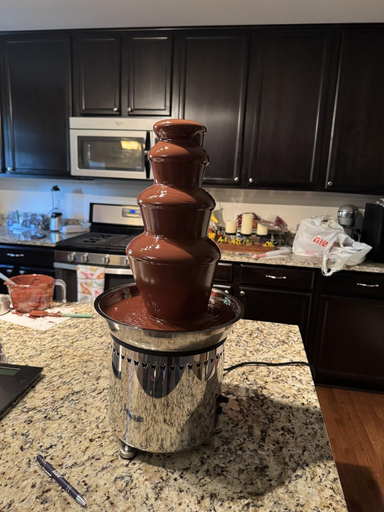 Commercial Chocolate Fountain Machine, 4 Tier Chocolate Fountain Machine for Melts Cheese, Queso, Candy and Liqueur customer photo 1