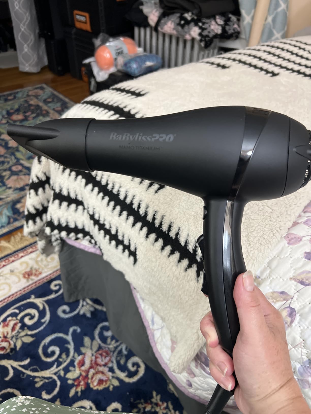 BaBylissPRO Nano Titanium 2000-Watt Blow Dryer with Concentrator Nozzle, Professional Grade Ionic Corded Styling Tool for Hair customer photo 2