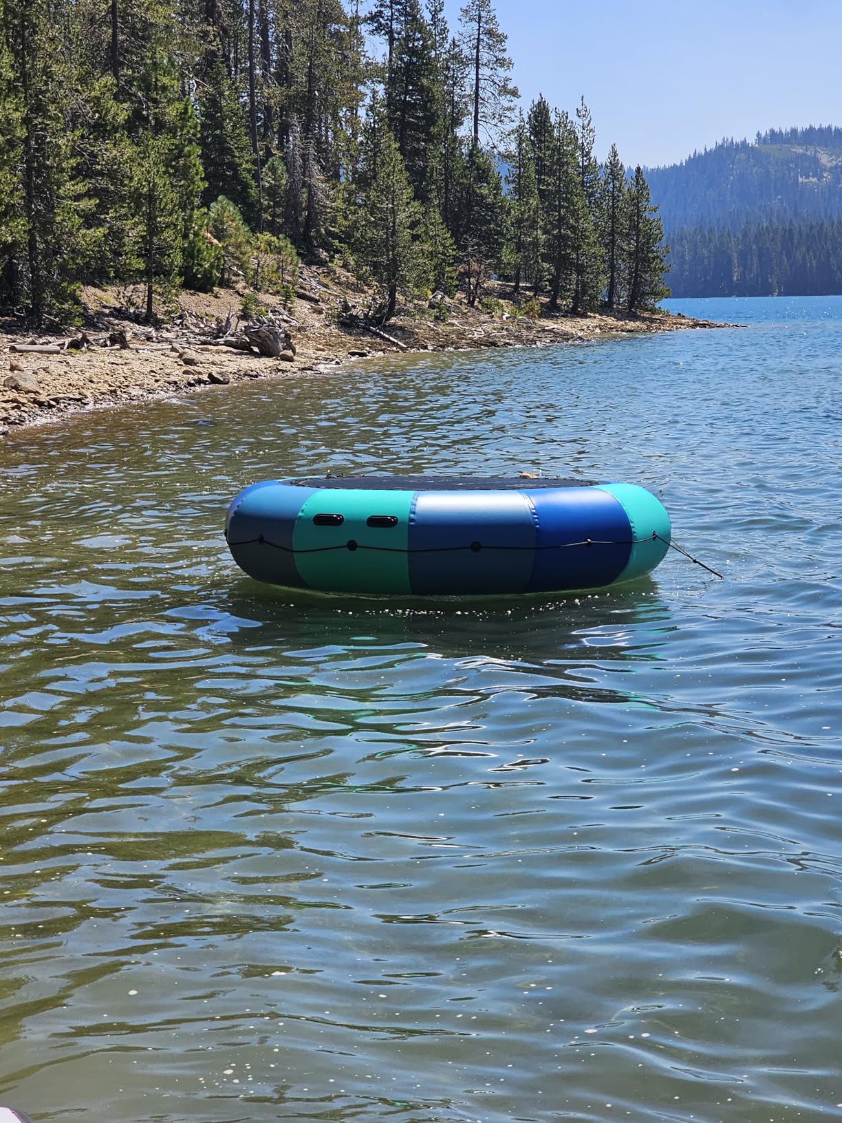 Beyond Marina Inflatable Water Trampoline, 10FT, 12FT, 15FT Inflatabler Water Bouncer for Lake, Pool, Ocean, Blue and Green, Yellow and Orange customer photo 1
