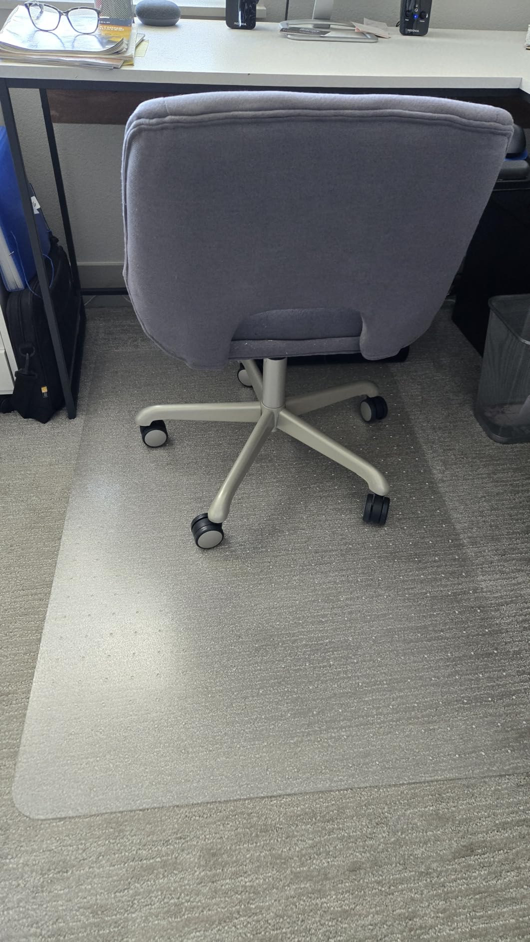 Kuyal Office Chair Mat for Carpet, 32''x48'' Clear Heavy Duty Computer Chair Mat, Under Desk Protector Carpeted Floors Mat, Easy Chair Movement,Ship Flat customer photo 1