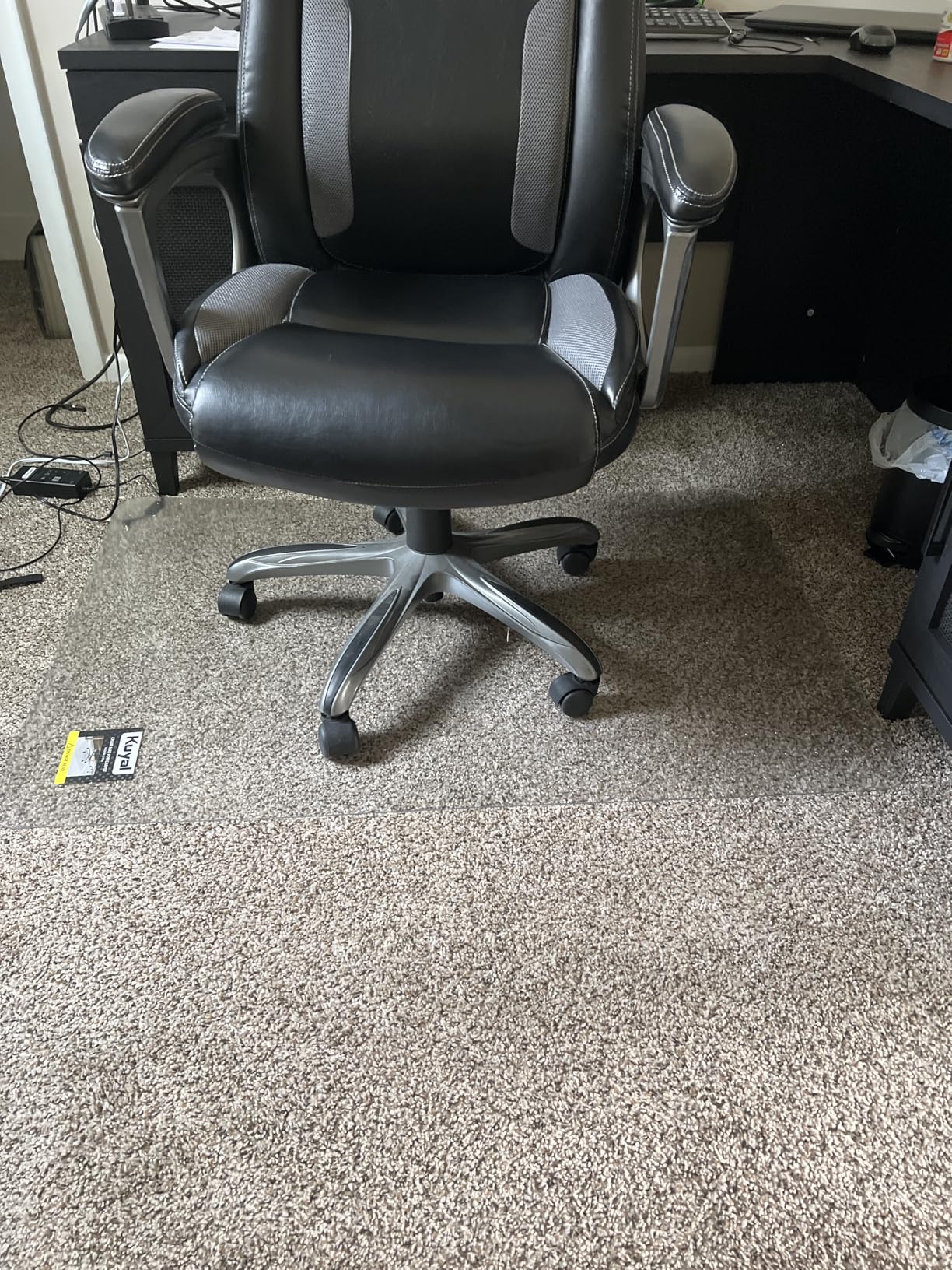Kuyal Office Chair Mat for Carpet, 32''x48'' Clear Heavy Duty Computer Chair Mat, Under Desk Protector Carpeted Floors Mat, Easy Chair Movement,Ship Flat customer photo 2