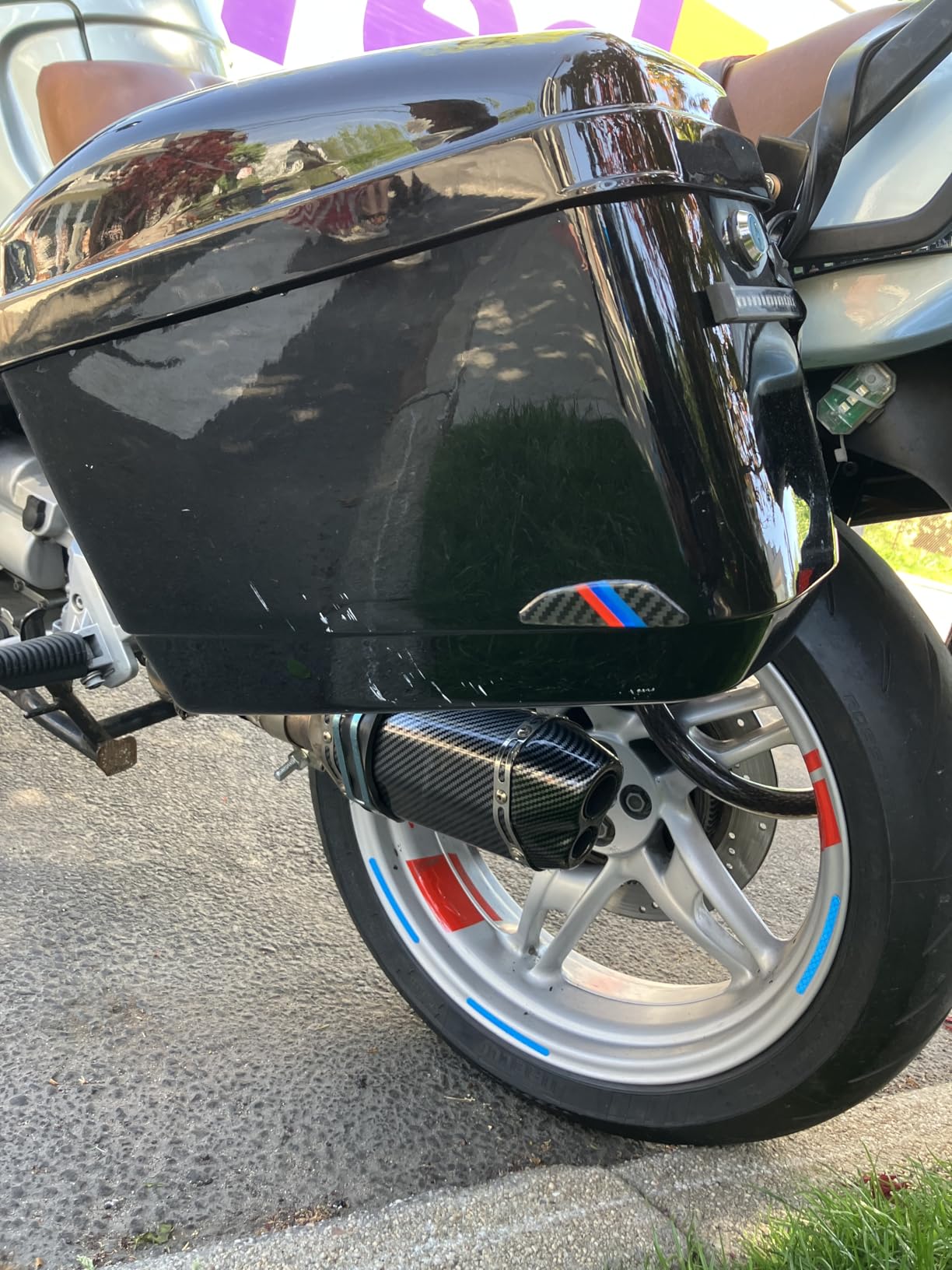 ECOTRIC 45L Motorcycle Hard Saddle Bags W/Lock Compatible with Honda Shadow | Compatible with Harley Davidson Kawasaki Vulcan VN Saddle Bags Trunk; Storage Carrier w/Mounting Kit Plastic customer photo 2