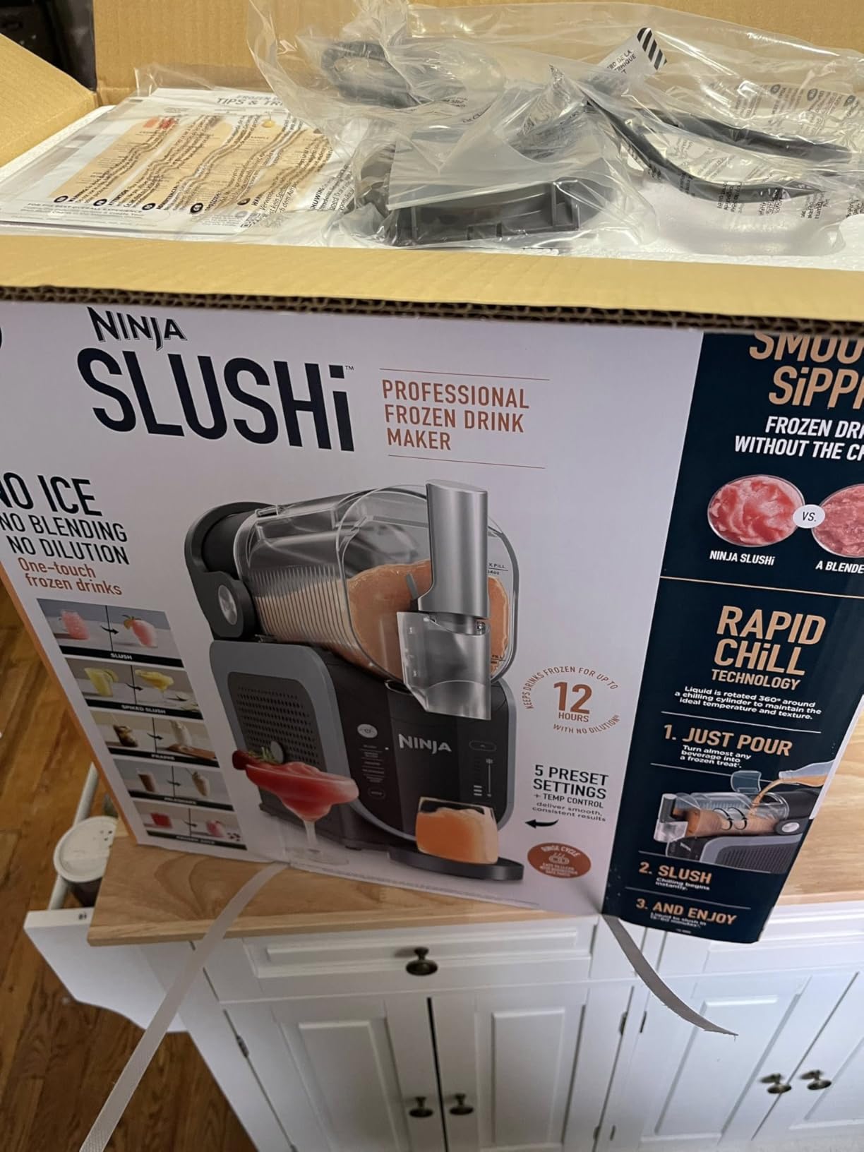 Ninja SLUSHi Professional Drink Maker, 7+ Servings, Black, FS301 | No Ice Needed, 5 Preset programs, Rapid Chill Technology, 7+ Servings, 88-Oz Easy-Fill Vessel, Dishwasher Safe Parts customer photo 2