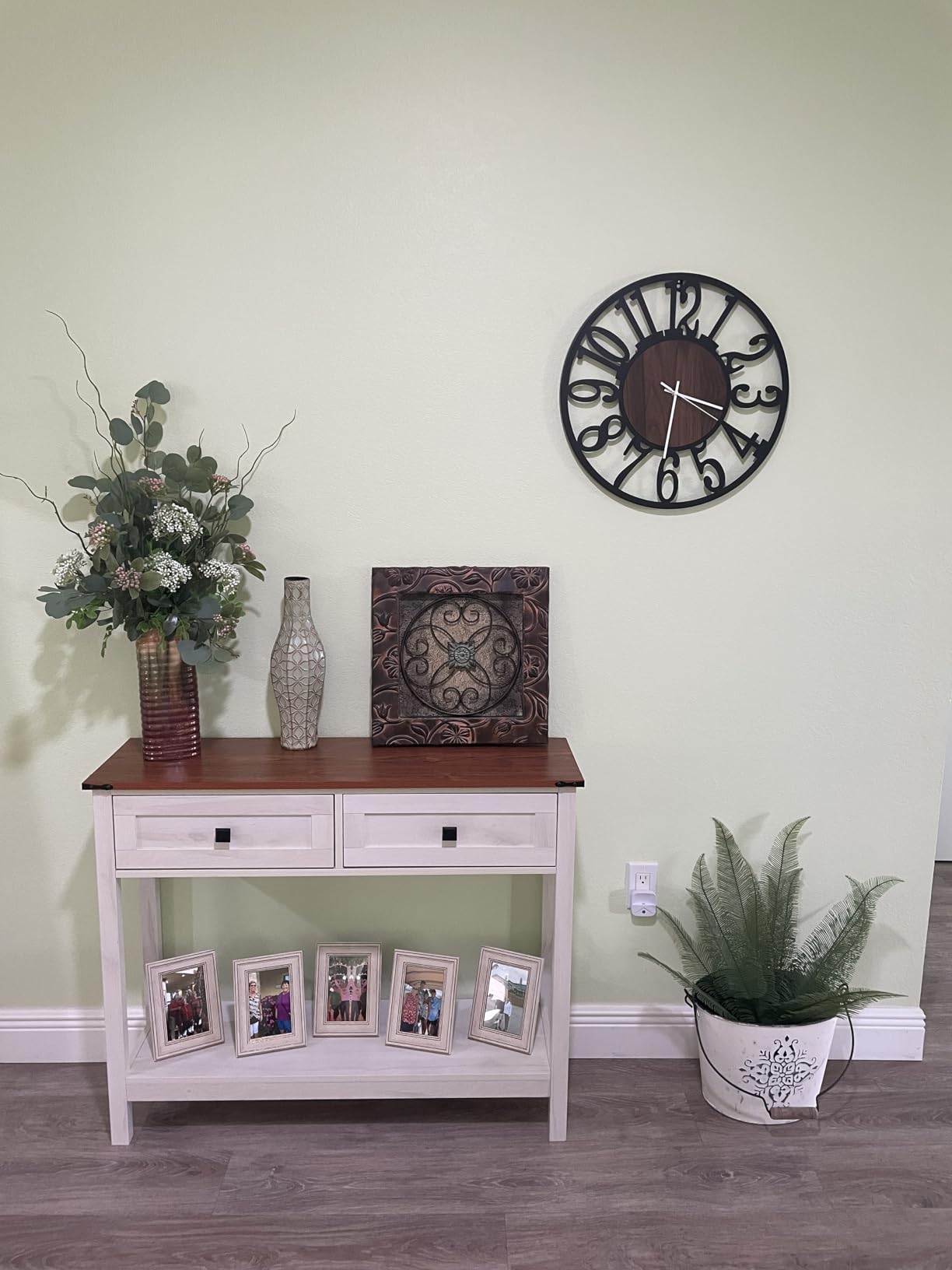 Large Wall Clock for Living Room Decor, 14 Inch Non Ticking Silent, Battery Operated Modern Vintage Oversized Wall Clock for Bedroom Kitchen customer photo 2