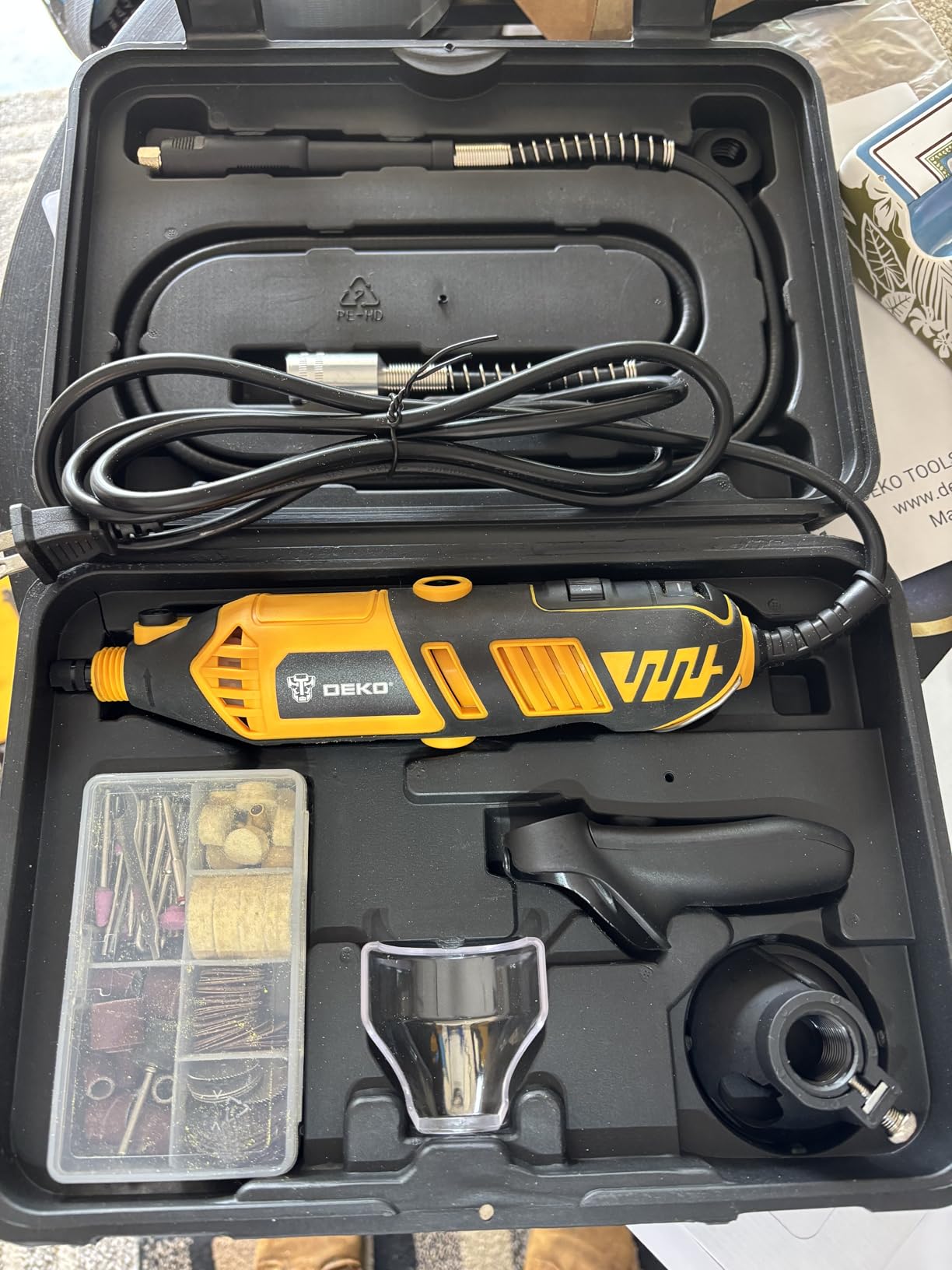 DEKOPRO Rotary Tool Kit, 1.5-Amp Corded Power Rotary Tools with 42