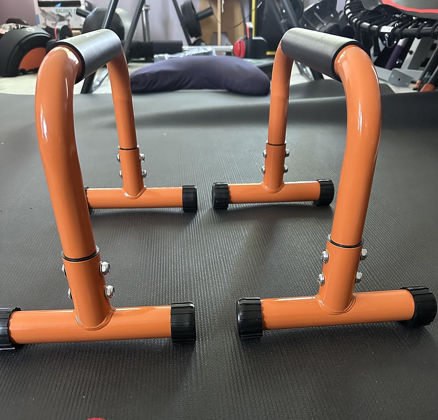 Push Up Bar, 12 Inch High Non-Slip Parallettes Bars & Dip Bars With Foam Handles, Heavy-Duty No Wobbling Calisthenics Equipment For Handstand, L-Sit, Gymnastics, Strength Training Home Gym Use customer photo 2