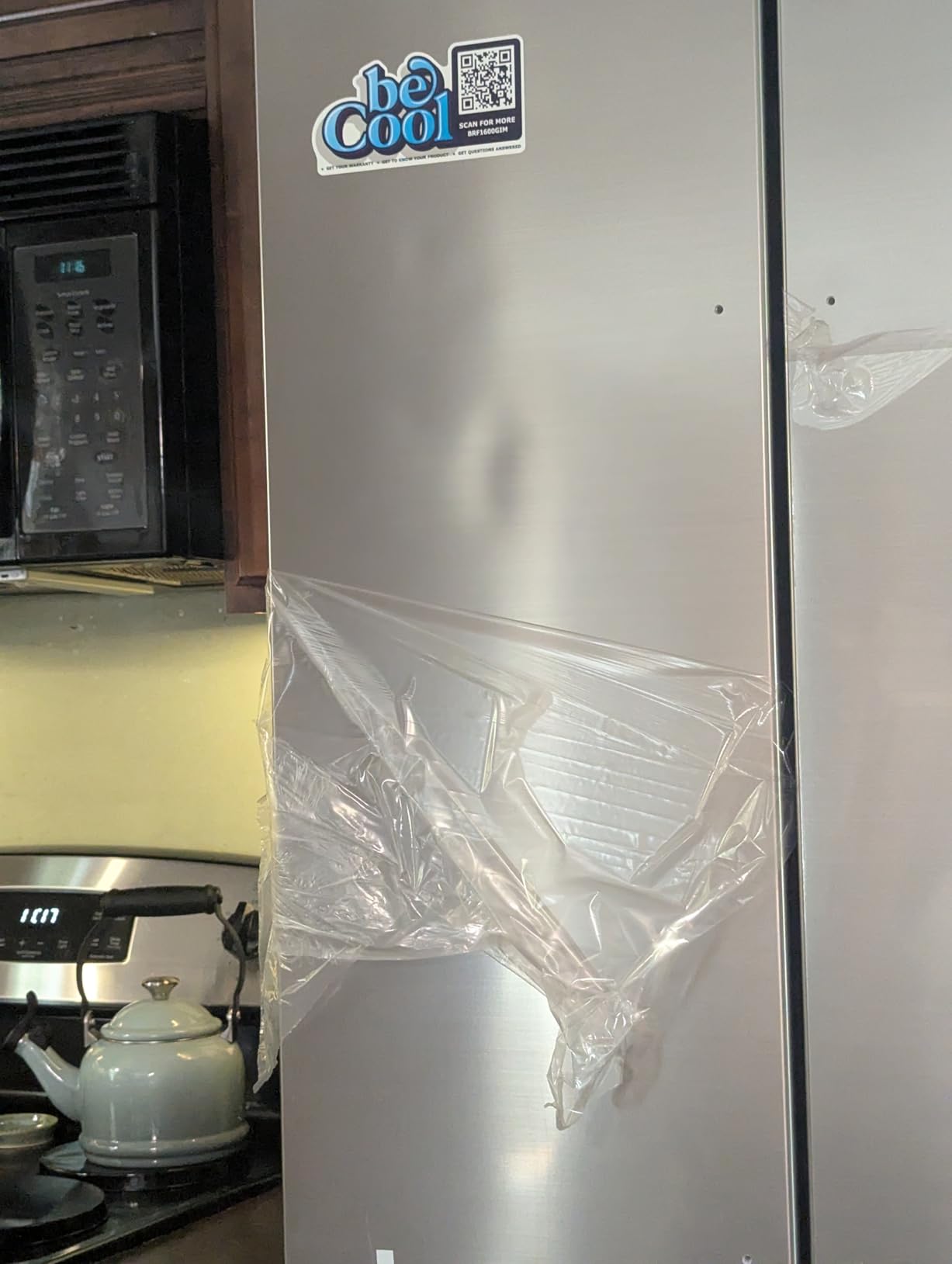 BLACK+DECKER 18 Cu. Ft. French Door Refrigerator, Built-in Ice Maker, Black | Full Size Refrigerator with Bottom Mount Freezer Drawer, Frost Free, ENERGY STAR Certified, Auto Defrost customer photo 2