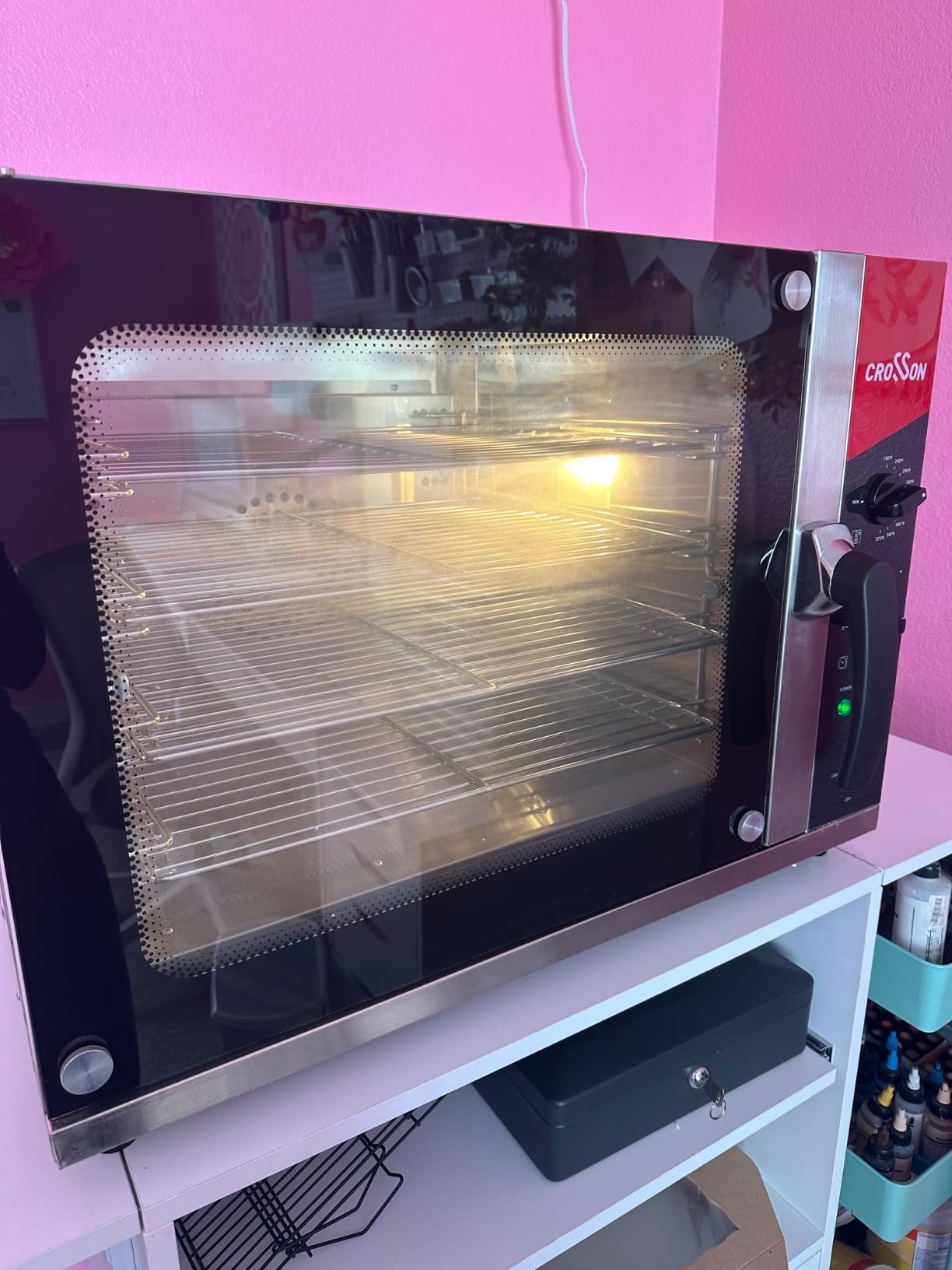 CROSSSON 68L Half-Size Convection Oven, 4-Tier Commercial Toaster oven w/Front Glass Door, 4 set of Trays&Wire Racks, 60 Minutes Timer and Interior Light, 120V/1800W Countertop Conventional Oven customer photo 2