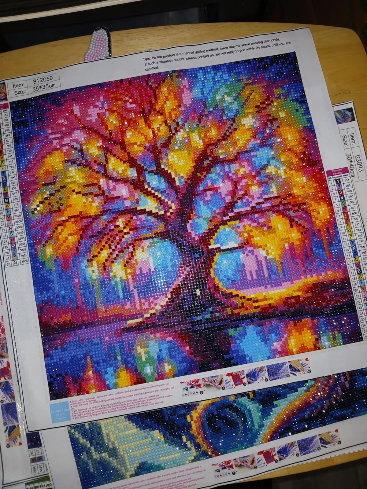 DIYCYCY Tree of Life Diamond Painting Kits for Adults,Full Drill Diamond Art Kits for Beginners,Round 5D DIY Diamond Dots Paintings, Diamonds Pictures Gem Art and Crafts Home Decor 13.78x13.78 inch customer photo 1