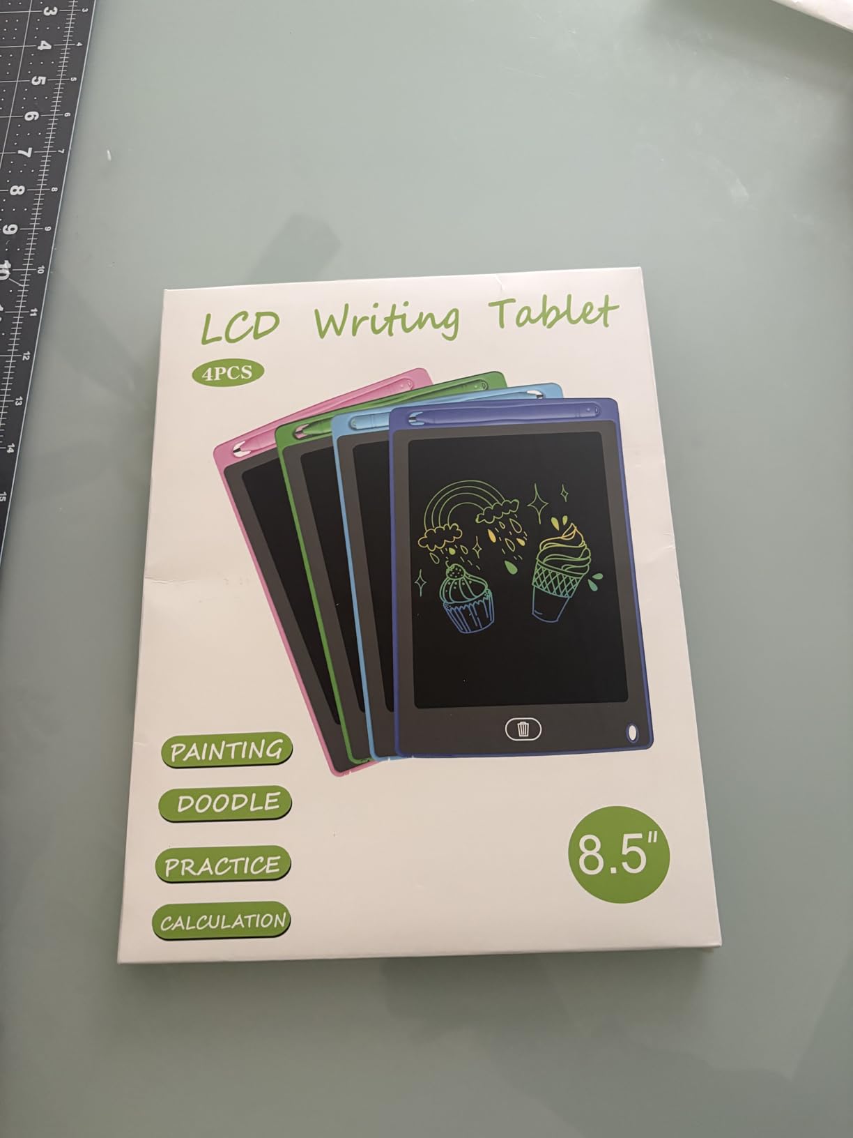 4 Pack LCD Writing Tablet for Kids, 8.5 Inch Colorful Doodle Board Drawing Tablet, Educational Learning Toys Birthday Gifts for Boys Girls Age 3 4 5 6 7 8 customer photo 2