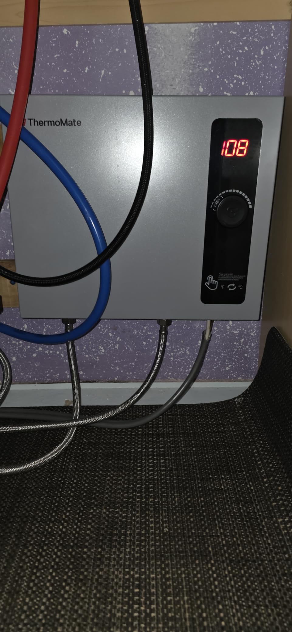 ThermoMate Tankless Water Heater Electric, 11kW 240 Volt On Demand Instant Hot Water Heater for Point of Use, Self-Modulating LED Display Knob Control, ETL Certified, 2.15GPM at 35°F Rise customer photo 2