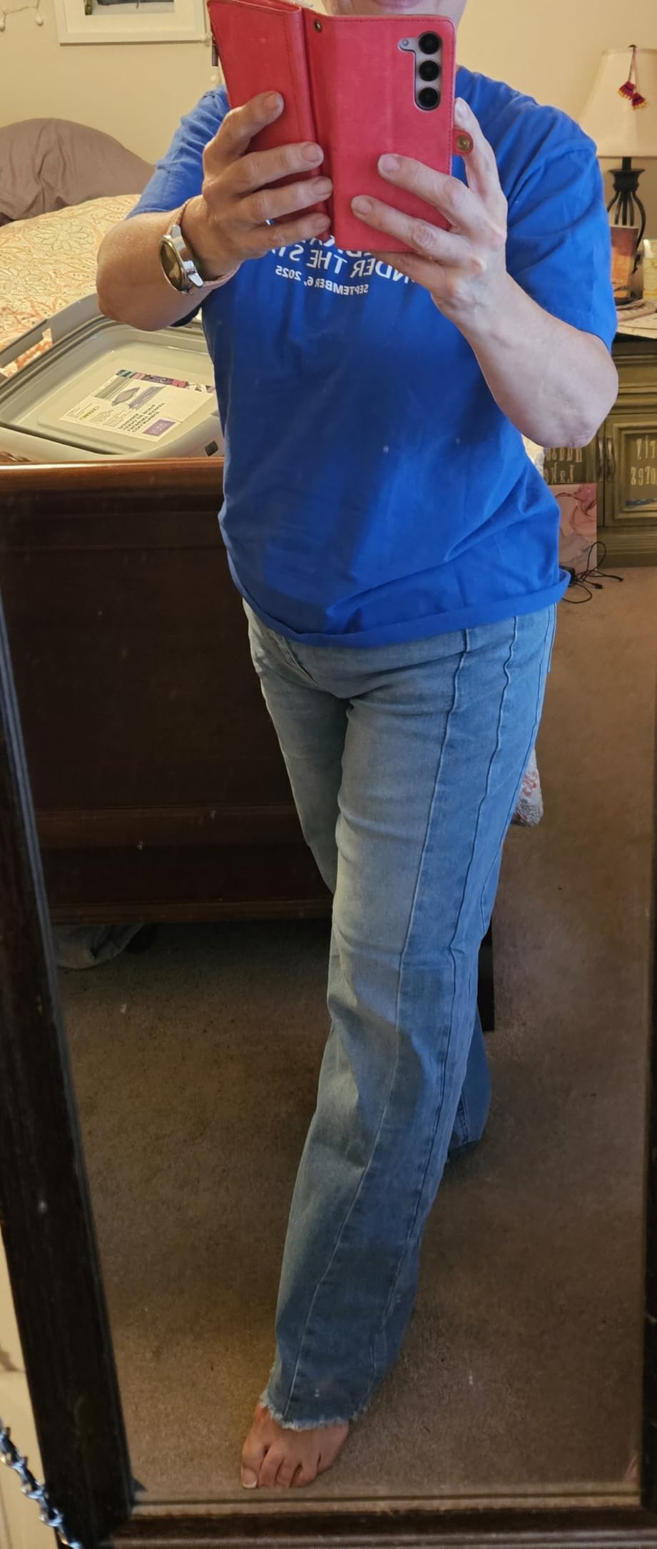 Sidefeel Women's Wide Leg Jeans High Waisted Stretchy Denim Pants customer photo 2