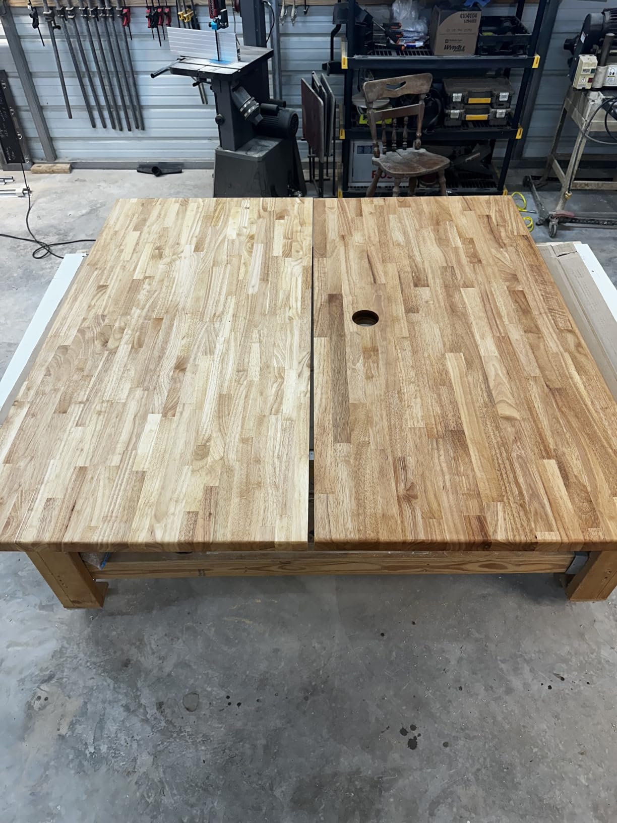 Howizz Butcher Block Countertop 72 x 25 x 1.5 inches, Unfinished Hevea Solid Wood Table Top, Wood Countertop for Desk Top, Workbench Top, Kitchen Countertop customer photo 1