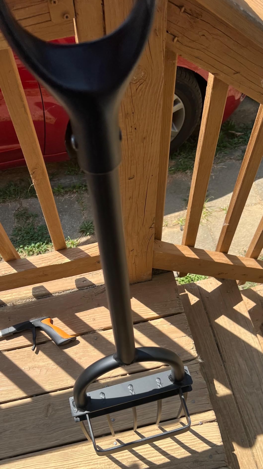 Garden Fork, Pitchforks for Digging Composting Spading, Long Hand Tiller & Cultivator - 5 Tine, 45 inches customer photo 1