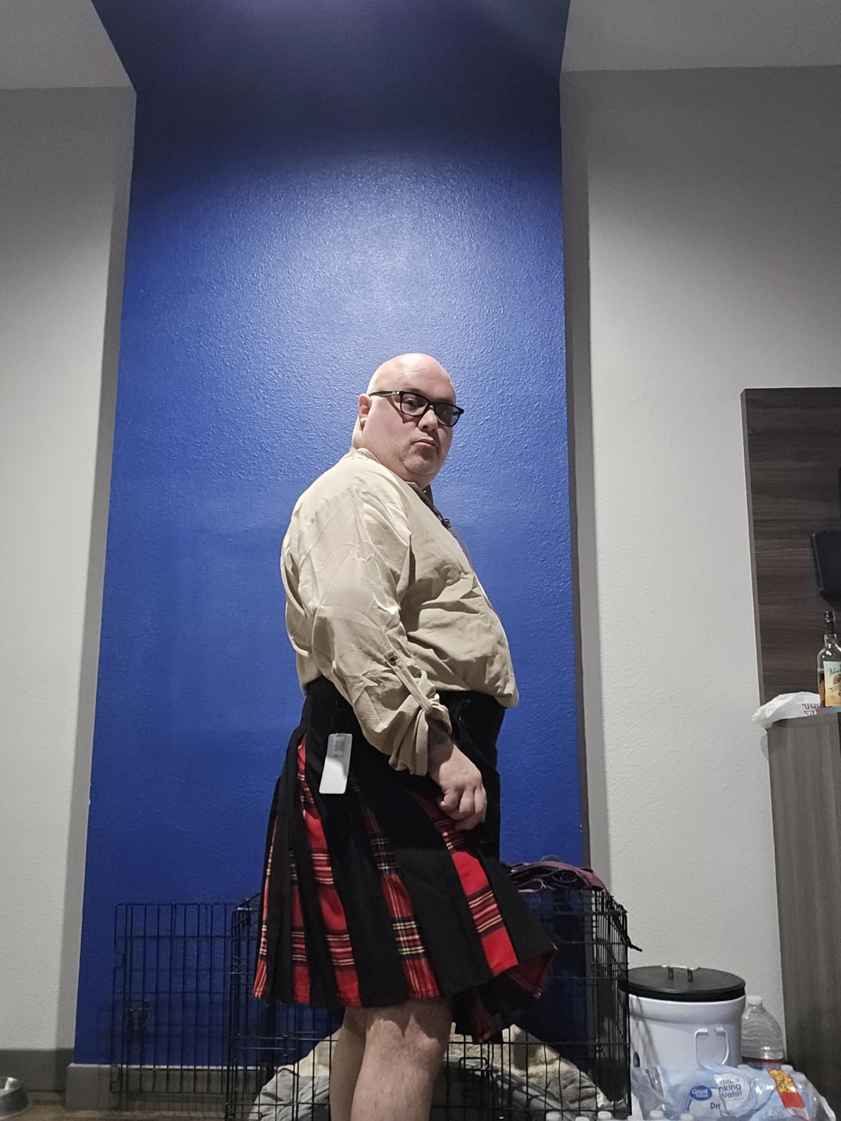Men Modern Hybrid Tartan Kilt with Cargo Pocket customer photo 1