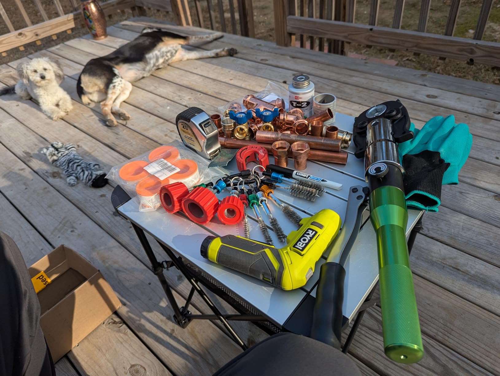 Pipe Press Tool Copper PEX Crimping Tool F1807 F877 11 Dies | Plumbers Copper Pipe PEX Fittings Press Connections F1807 F877 Sleeves Water Line Residential Commercial Plumbing customer photo 2