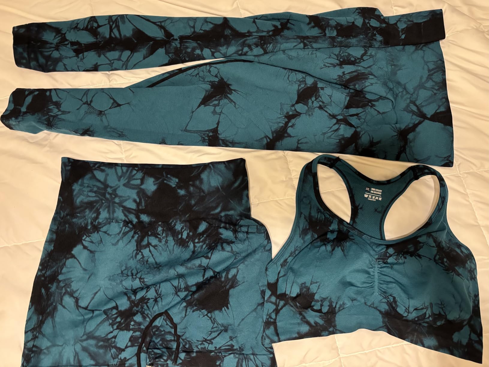 3 Piece Workout Sets for Women Butt Lifting Leggings with High Impact Sports Bra Gym Shorts customer photo 1