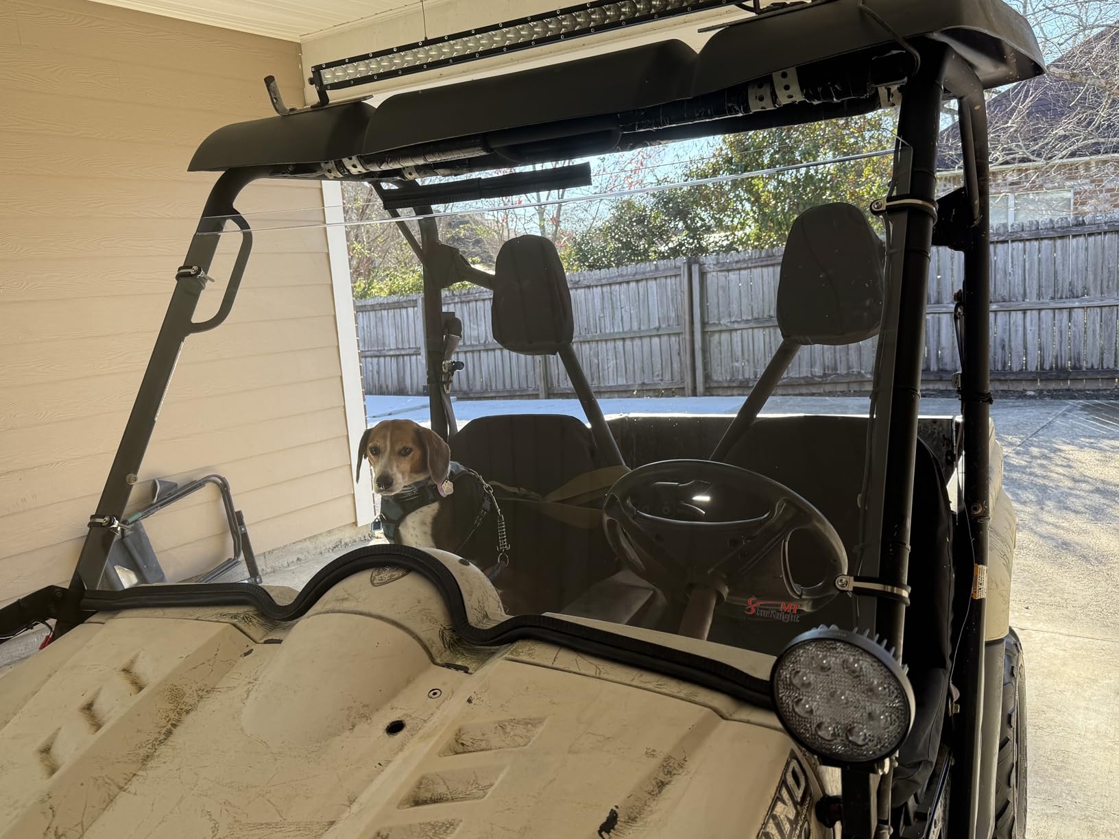 StarknightMT Rhino Windshield - Scratch Resistant Polycarbonate Full Window Compatible with Rhino 450 660 700 2004-2013, Hard-coated Front Windshield, Easy Install customer photo 1