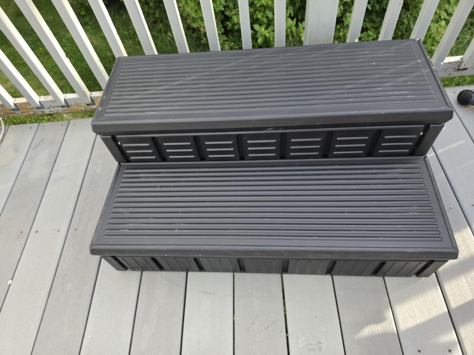 Hot Tub Steps, Outdoor Spa Steps with Storage, Non-Slip & Sturdy Hot Tub Stairs, 36 Inches Long customer photo 2