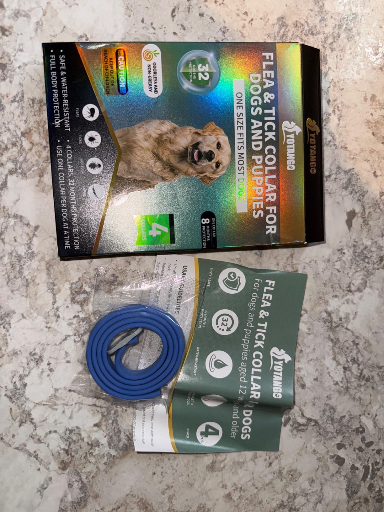 YOTANGO Flea Collar for Dogs, Dog Flea and Tick Collar, 4 Pack, 32 Months | Waterproof, Adjustable, and Lightweight for Dogs and Puppies. Four Collars Offer 32 Months and Start Within 24 Hours. customer photo 2