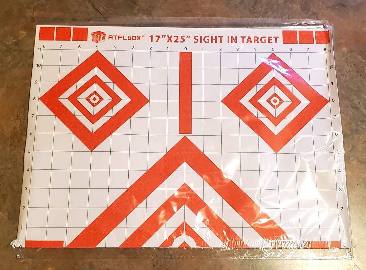Atflbox 2 Pack Shooting Target Stand with 10pcs 17x25 Inch Sight in Paper Targets, Durable Paper Target Holder with Stable Adjustable Base for Cardboard Silhouette, H Shape, USPSA/IPSC, IDPA Practice customer photo 1