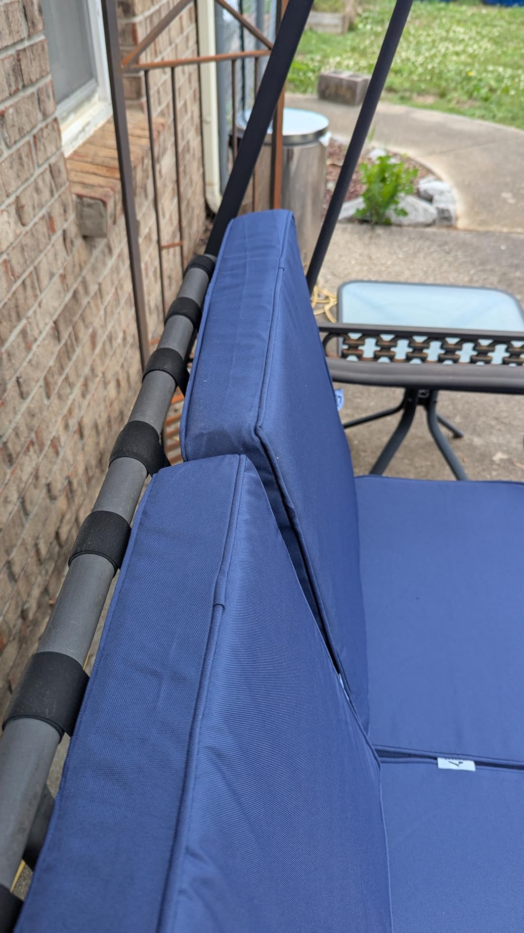 IPYNBAP Outdoor Chair Cushions Set of 4 -Waterproof Outdoor Seat Cushions for Patio Furniture, Patio Chair Cushion with Handle and Ties, Square Out Door Chair Pads,19