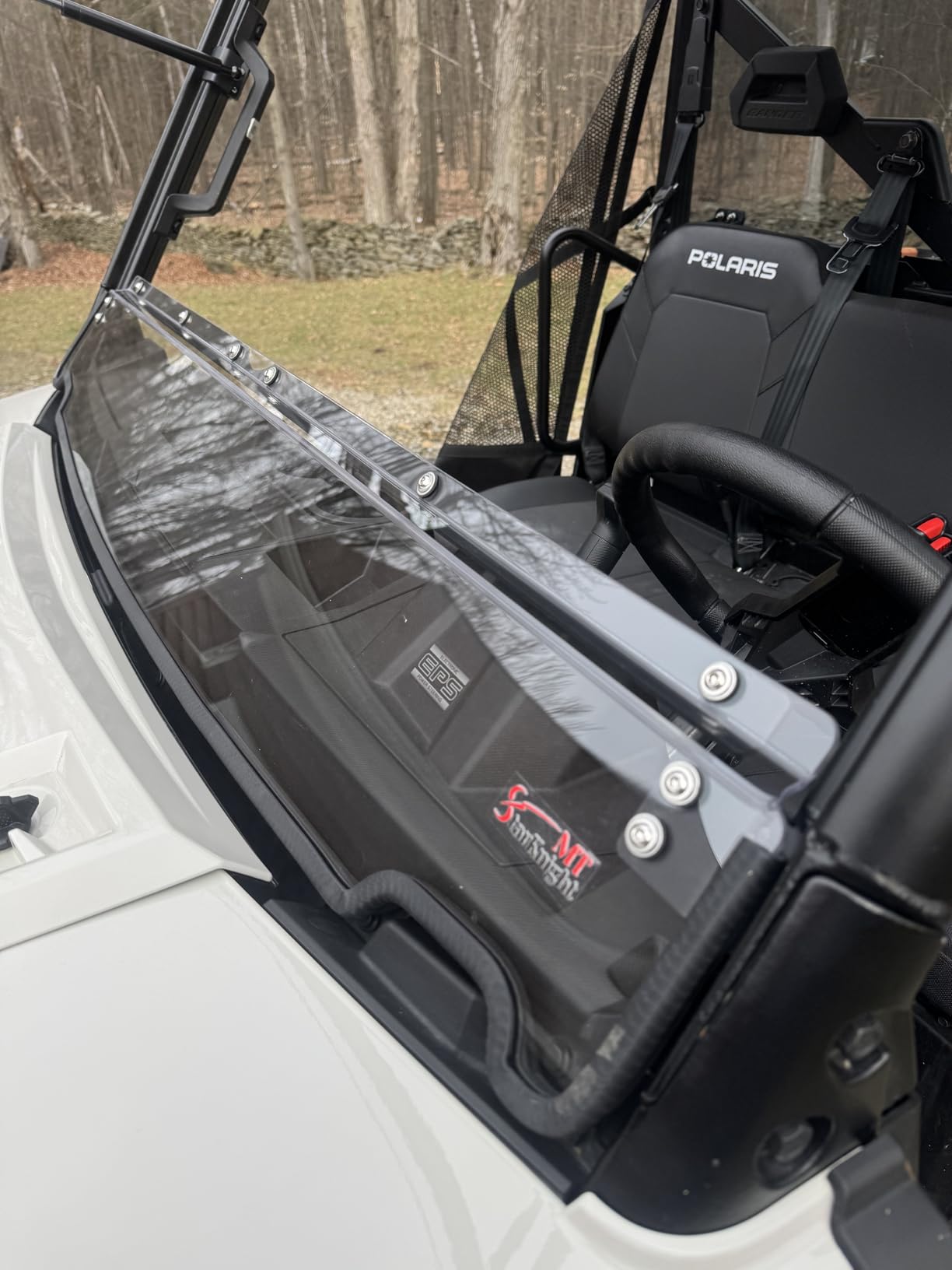 Flip Windshield Compatible with Polaris Ranger XP 1000 / Crew 1000 (2017-2026) XP 900 PC Front Full Window with Gas Struts, Hard Coated Scratch Resistant, Rattle-Free, Work with Grab Bar customer photo 2