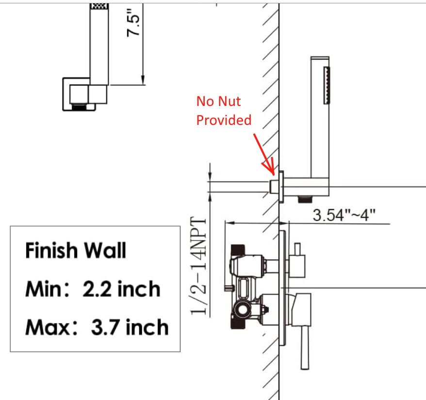 Gabrylly Thermostatic Shower System, 10