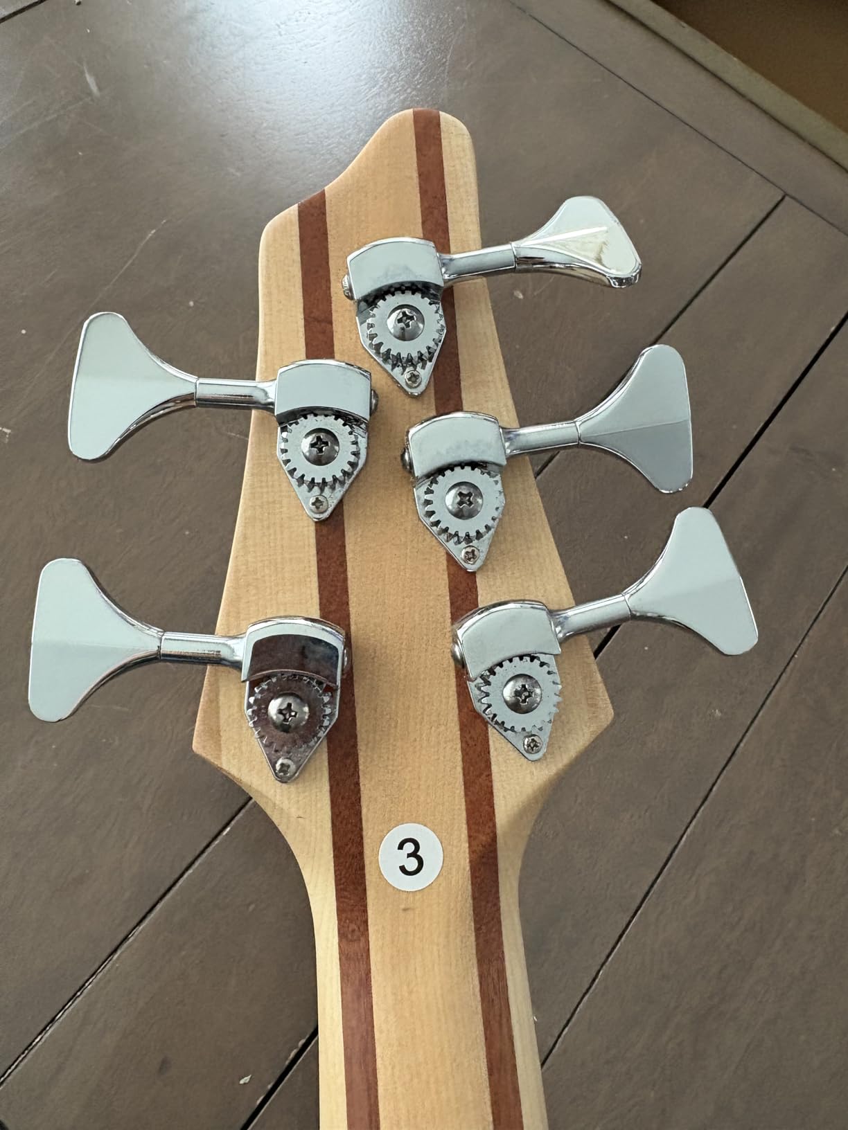 TARIO Fretless 5 String Electric Bass Guitar Millettia Laurentii Top Okoume Body Composite Ebony Fingerboard customer photo 2