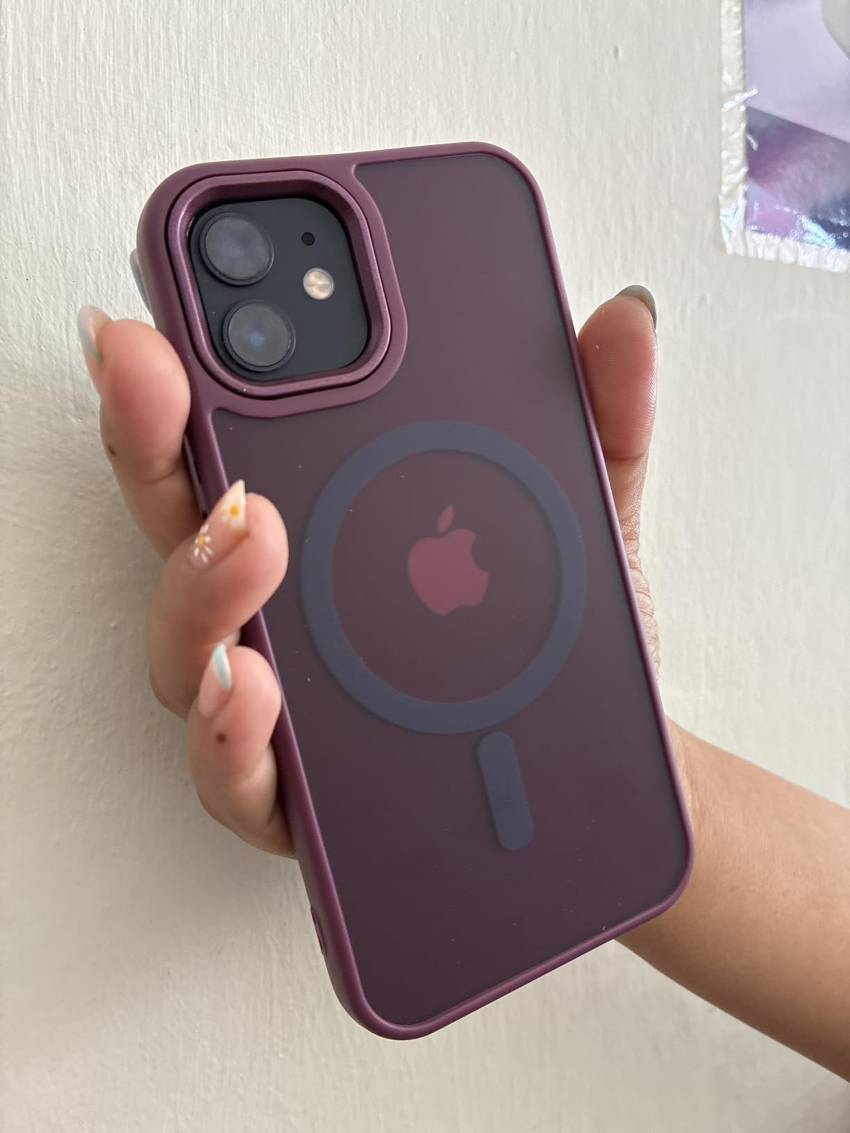 YENAPOON for iPhone 14/13 Matte Magnetic Case, Black customer photo 2