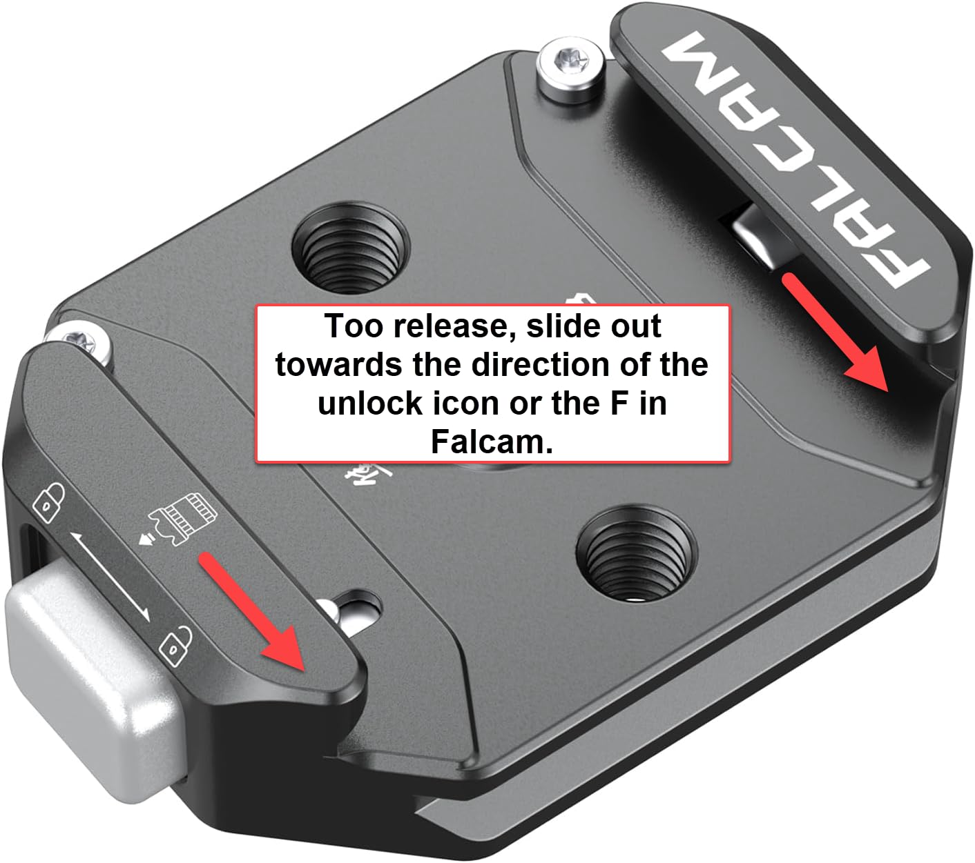 FALCAM F38 Quick Release Base V2 | Quick Release System, Base with 1/4