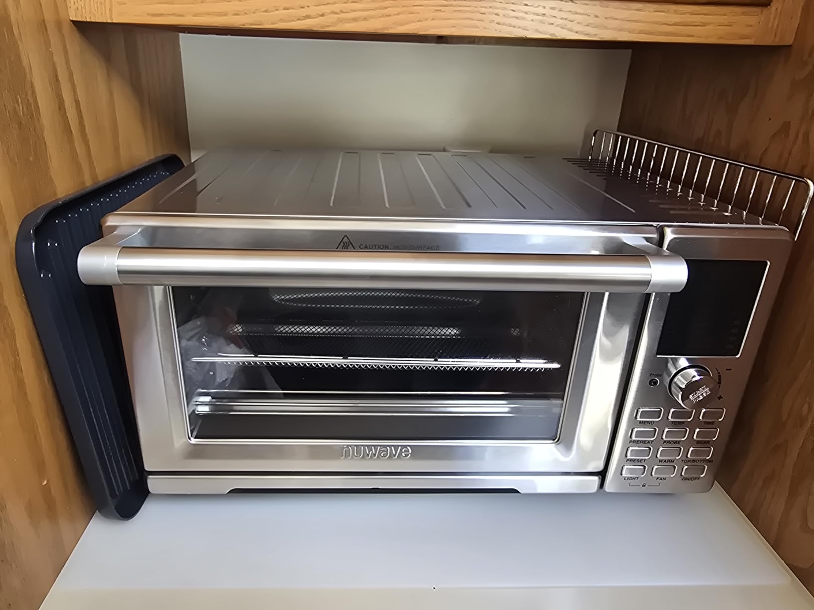 Nuwave Bravo XL Pro Air Fryer Toaster Oven w/Grill Combo, 2026 New System | Ultra-Fast Convection, 35% Crispier, 2X More Even, 142 Presets, 50-500F, Smarter Probe, PFAS Free, 30QT, Stainless Steel customer photo 2