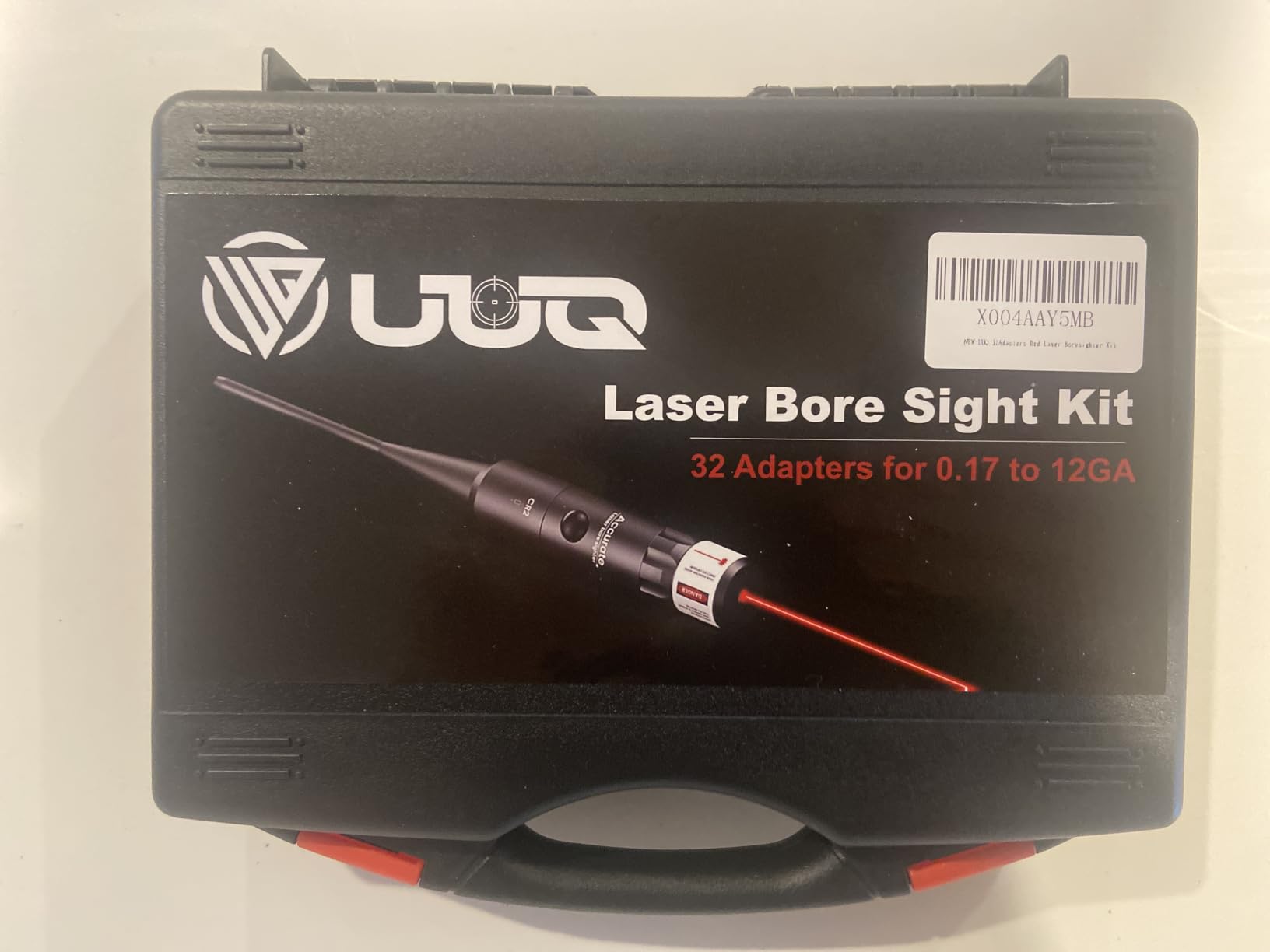 UUQ Professional Laser Bore Sight Kit with Button Switch, Red/Green Laser with 32 Adapters for 0.17 to 12GA Calibers, Suitable for Pistol Rifle Airsoft & Shotgun, Powerful Hunting Equipment customer photo 2