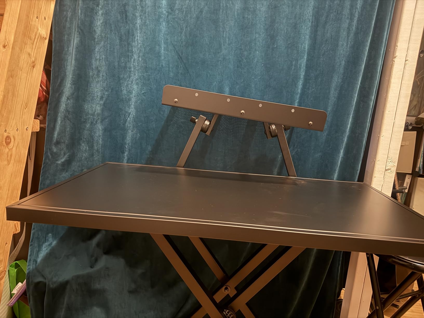 AxcessAbles Portable Two-Tier DJ Table Stand | Two Tier Piano Keyboard Stand for Sheet Music and Tablet | DJ Laptop and Controller Stand | Music Production Workstation | Booth Stand customer photo 1