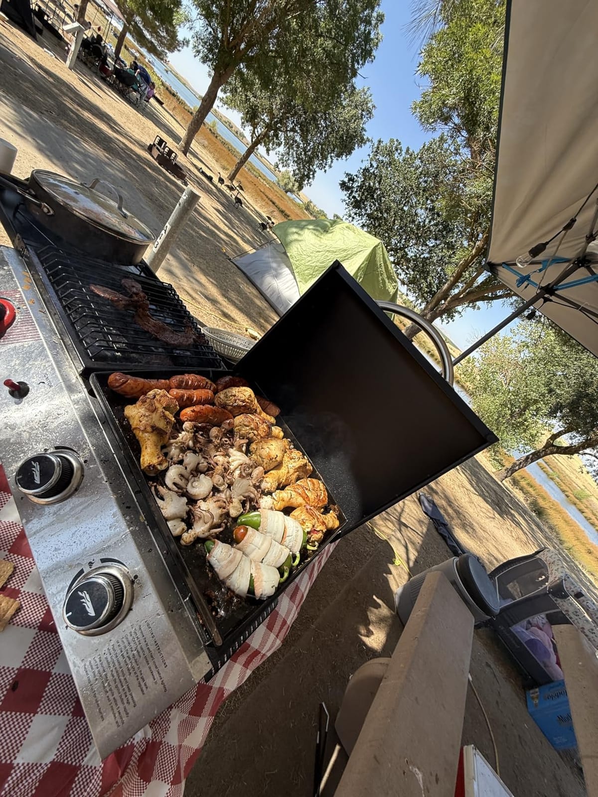Royal Gourmet PD1305H 3-Burner Propane Gas Grill, Griddle Combo with Lid | 3-in-1 Grill Griddle Combo | 29,000 BTUs Output, 364 Sq. In. Cooking Area | for Outdoor Cooking, Silver & Black customer photo 1