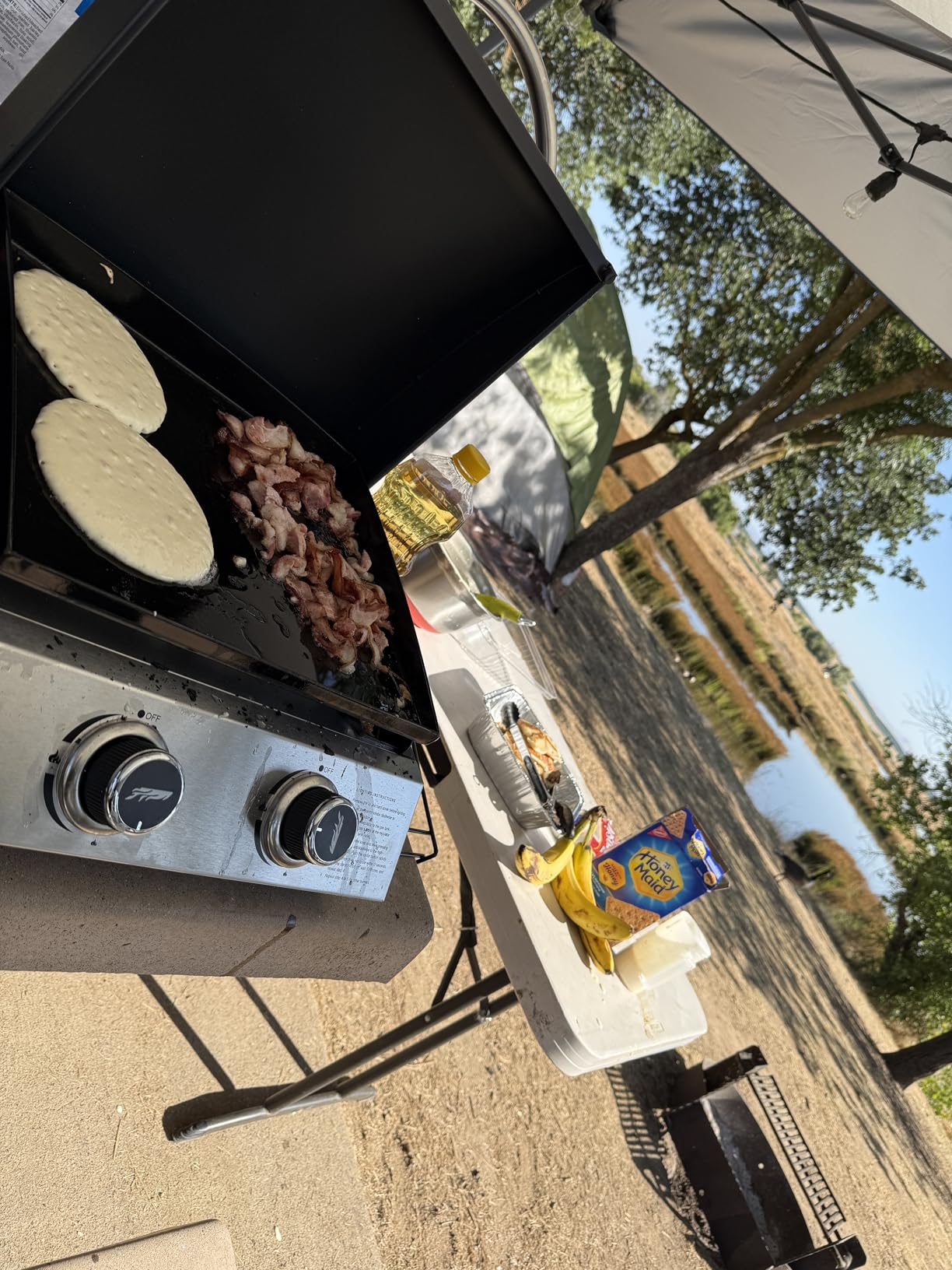 Royal Gourmet PD1305H 3-Burner Propane Gas Grill, Griddle Combo with Lid | 3-in-1 Grill Griddle Combo | 29,000 BTUs Output, 364 Sq. In. Cooking Area | for Outdoor Cooking, Silver & Black customer photo 2